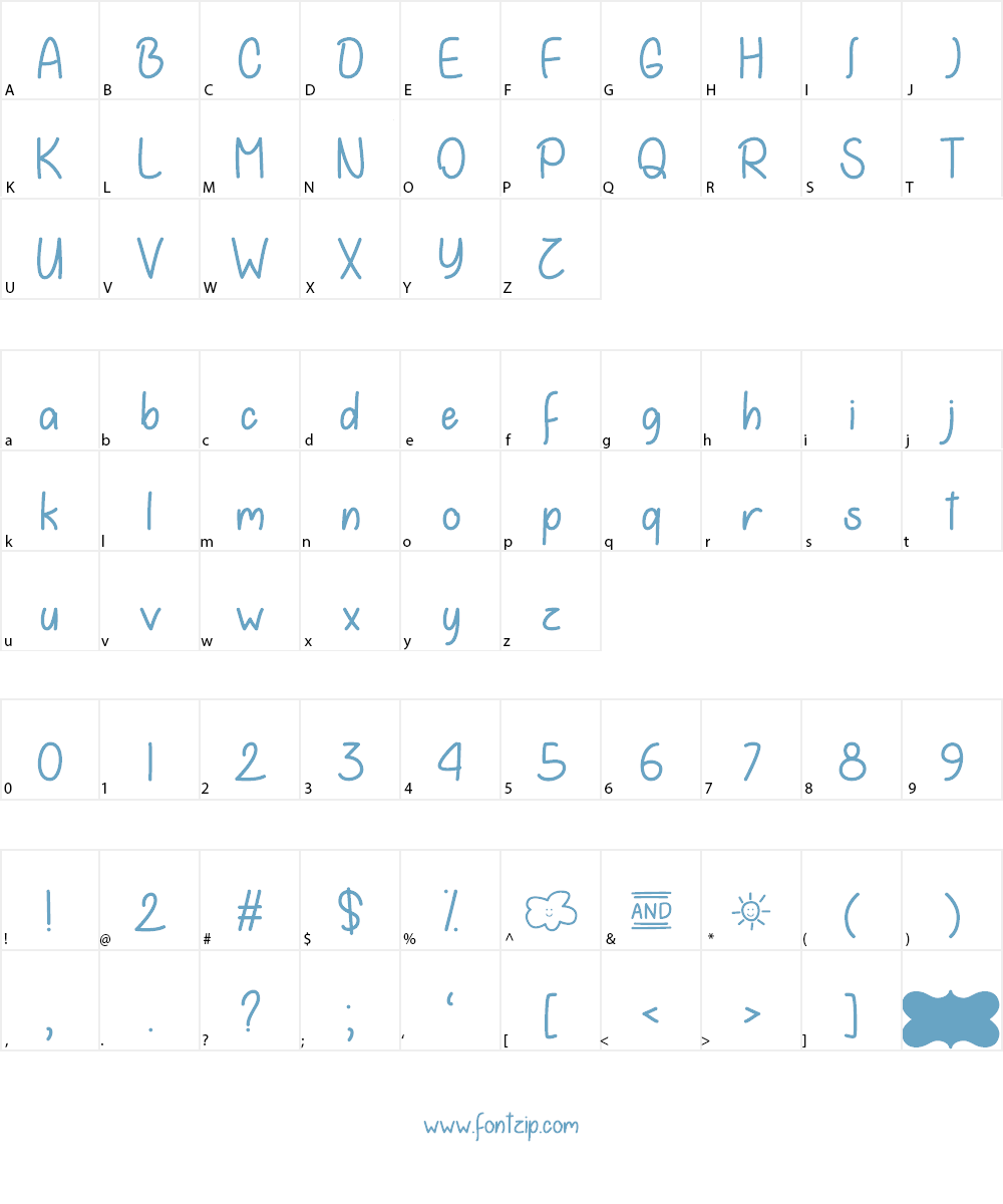 Summer in December Font Character